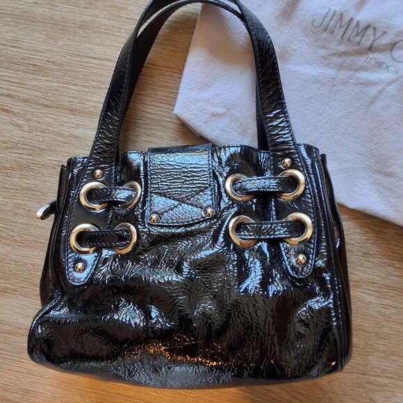 Jimmy Choo Ramona Patent Leather Shoulder Bag - Picture 4 of 6
